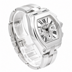 Cartier Roadster XL W62019X6 Chrono White Dial Watch